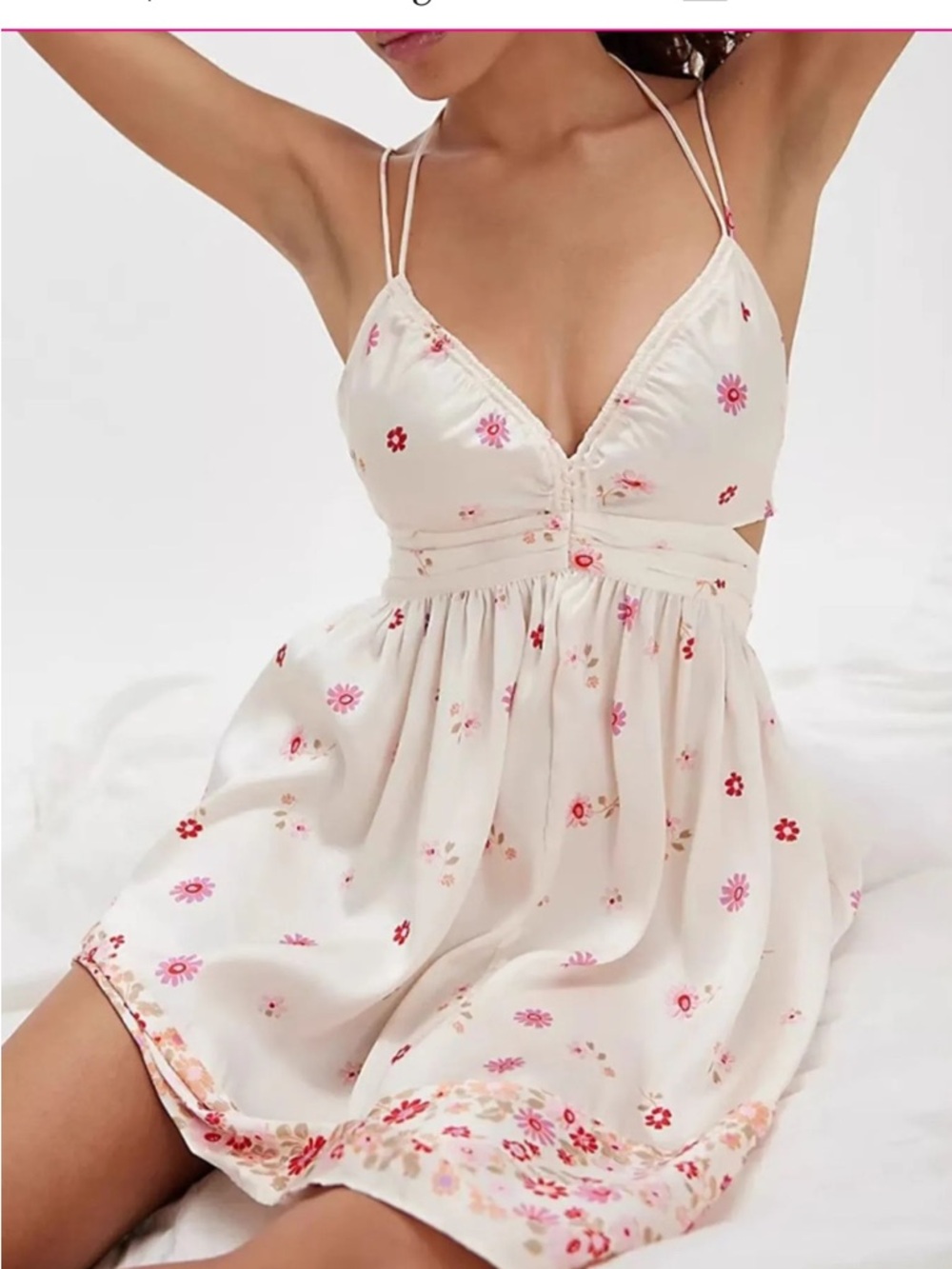 Free People Floral Babydoll Chemise Slip Dress Medium